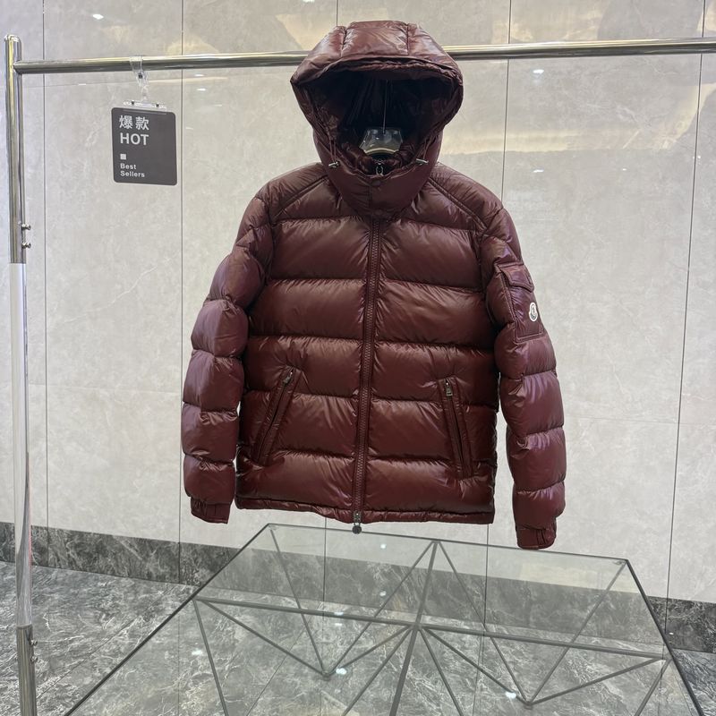 몽클레르 로고 패치 후드 다운 재킷 - 몽클 패딩 미러급 참고 이미지